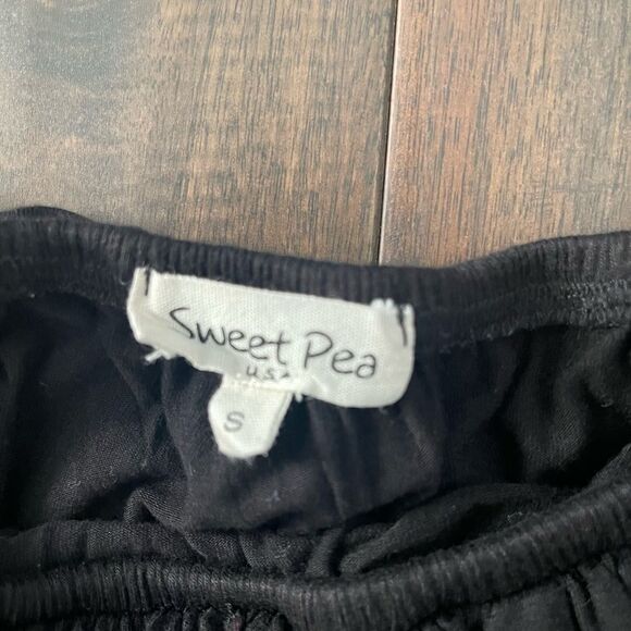 Sweet Pea Black Off the Shoulder Maxi Dress S - Picture 3 of 5